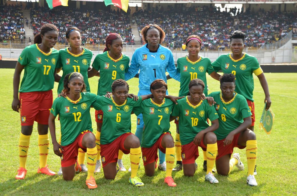 Cameroon celebrates their historic WAFCON victory.
