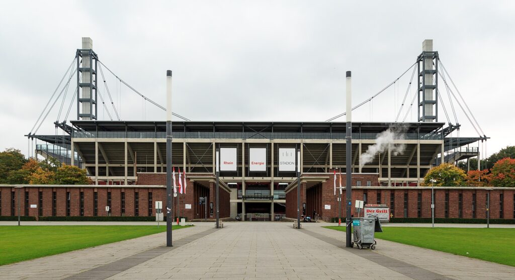 RheinEnergieStadion, where Gideon Mensah made his Bundesliga debut in Köln’s 3-2 win over Hoffenheim.